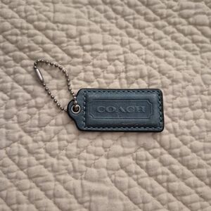 Coach Blue Leather Hangtag Two Tone